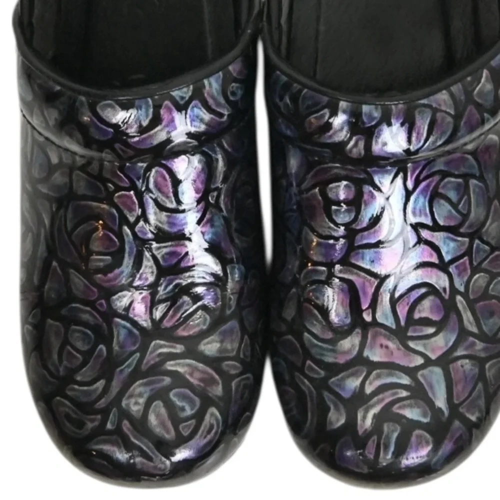 Dansko Professional XP 2.0 Night Rose Patent Leather clogs. - Picture 2 of 8